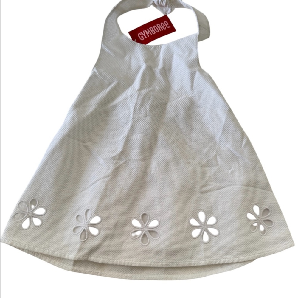 Gymboree White Kids top with Flower Cutouts